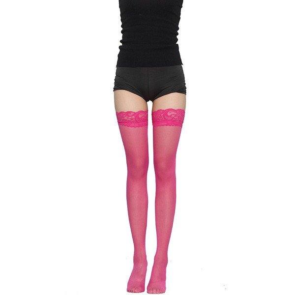 Pink পাতলা স্টকিংস — front view